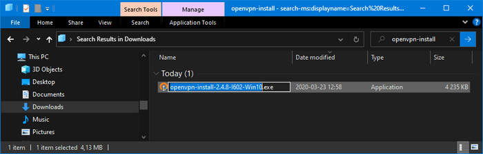 Win 10 OpenVPN Installation