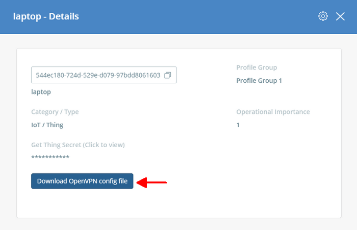 OpenVPN config download